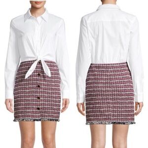 Bailey 44 Button Tweed Shirt dress